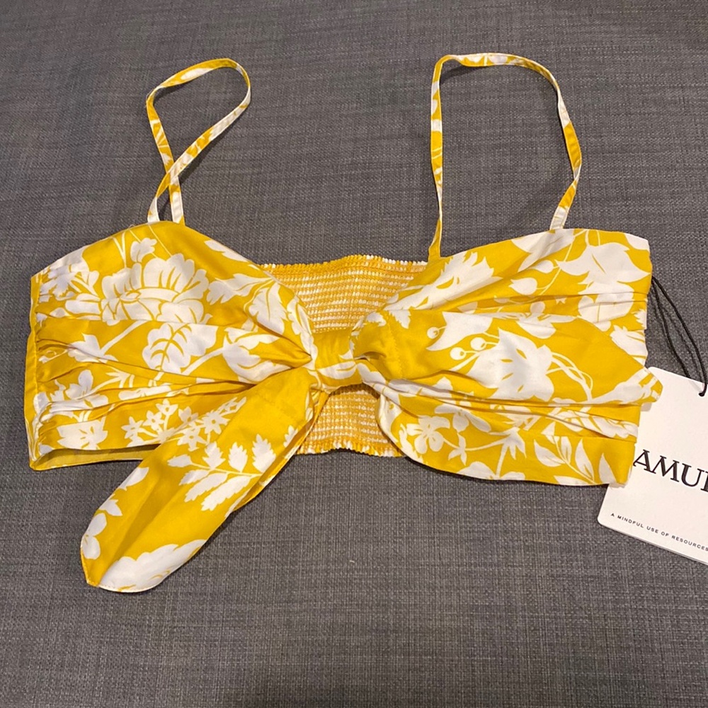 AMUR Alva Top in Tuscany Yellow Floral